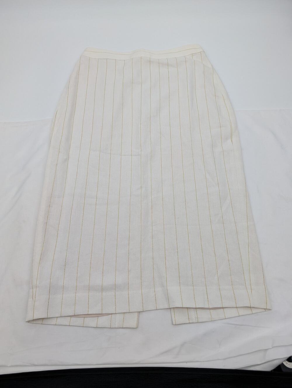 L'AGENCE Julie Tailored Pencil Skirt Sz 4 Linen Blend Career Office Work Luxury